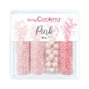 SCRAPCOOKING 4 Décors en Sucre Pink Mix 68 g* Décoration Comestible