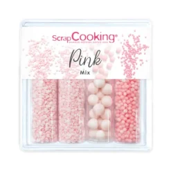 SCRAPCOOKING 4 Décors en Sucre Pink Mix 68 g* Décoration Comestible