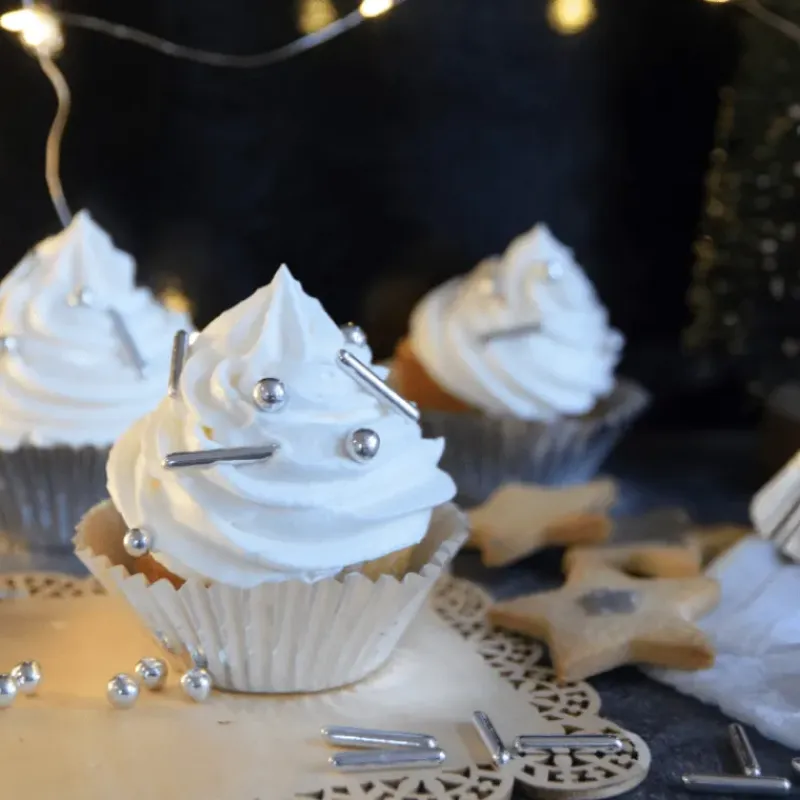 SCRAPCOOKING 4 Décors en Sucre Silver Mix 68 g* Décoration Comestible