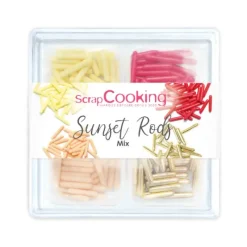 SCRAPCOOKING 4 Décors en Sucre Sunset Rods 60 g* Décoration Comestible