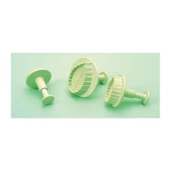 MALLARD FERRIERE 3 Découpoirs Grande Feuille de Rose à Poussoir* Emporte Pièce - Découpoir Pâtisserie