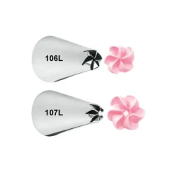 WILTON 2 Douilles Fleurs Spéciales Gauchers Inox* Douilles Pâtisserie