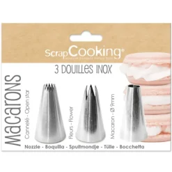 SCRAPCOOKING 3 Douilles Pâtissières pour Macarons* Douilles Pâtisserie