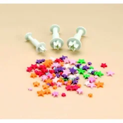 FLORENSUC 3 Emporte-Pièces Etoiles à Poussoir* Emporte Pièce - Découpoir Pâtisserie