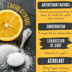 PATISDECOR Acide Citrique 20 g Patisdécor* Additifs Alimentaires