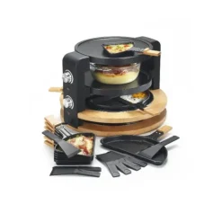 KITCHENCHEF Appareil à Raclette Multifonction, Grill & Crêpière* Crêpière Eléctrique