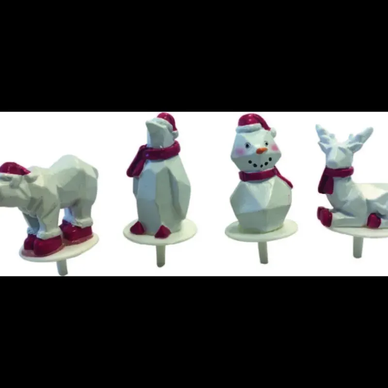 CUISINEADDICT Assortiment Décors Bûche Origami (x50)* Décoration Gâteau