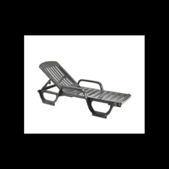 GROSFILLEX Bain de Soleil en Résine Anthracite Miami* Salon De Jardin Professionnel