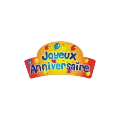 MATFER Banderoles Azyme Joyeux Anniversaire ballons (x24)* Décoration Comestible
