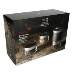 PEUGEOT Bar à poivre Maestro avec Moulin, Réservoirs et 3 poivres* Moulin