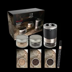 PEUGEOT Bar à poivre Maestro avec Moulin, Réservoirs et 3 poivres* Moulin