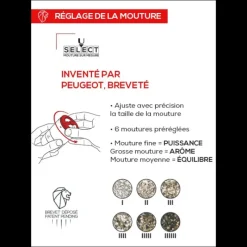 PEUGEOT Bar à poivre Maestro avec Moulin, Réservoirs et 3 poivres* Moulin