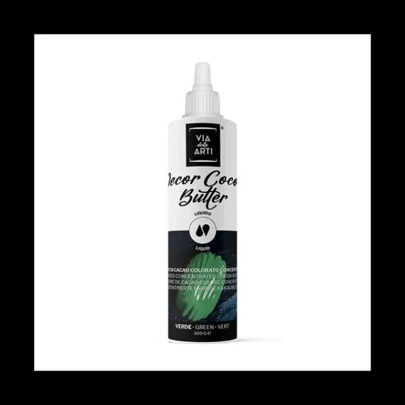 CUISINEADDICT Beurre de Cacao Coloré Vert 200 g Via delle Arti* Colorants Alimentaires