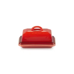 LE CREUSET Beurrier Céramique avec Couvercle Cerise* Servir, Présenter