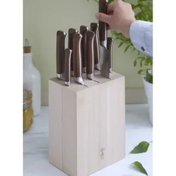 OPINEL Bloc à Couteaux Hêtre pour 9 Couteaux* Rangement Couteaux|Blocs Et Portes Couteaux