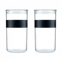 BODUM Bocal Plastique 2 L avec Couvercle (x2) PRESSO* Conservation