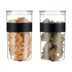 BODUM Bocal Plastique 2 L avec Couvercle (x2) PRESSO* Conservation