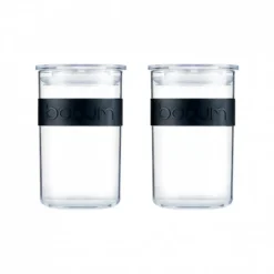 BODUM Bocal Plastique 600 ml avec Couvercle (x2) PRESSO* Conservation