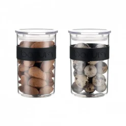 BODUM Bocal Plastique 600 ml avec Couvercle (x2) PRESSO* Conservation