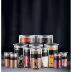 BODUM Bocal Plastique 250 ml avec Couvercle (x4) PRESSO* Conservation