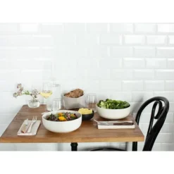 REVOL Bol à Salade en Porcelaine Noir 1,5 L Adélie* Servir, Présenter|Vaisselle