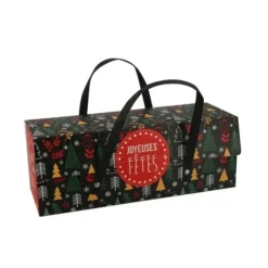 PATISDECOR Boîte à Bûche 25 x 11 cm Scandinave Patisdécor* Emballage Alimentaire