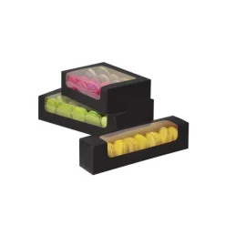 CUISINEADDICT Boîte 8 Macarons avec Fenêtre 23 cm* Emballage Alimentaire