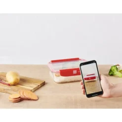 MASTRAD Boîte de Conservation Connectée 640 ml Orange Stor'eat* Conservation