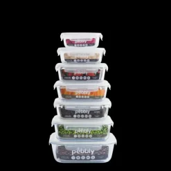 PEBBLY Boîte de Conservation en Verre Rectangle 2,25 L* Plat De Cuisson|Conservation