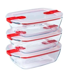 PYREX Boîte de Conservation en Verre Rectangulaire 23 x 15 cm 1,1 L Cook & Heat* Conservation