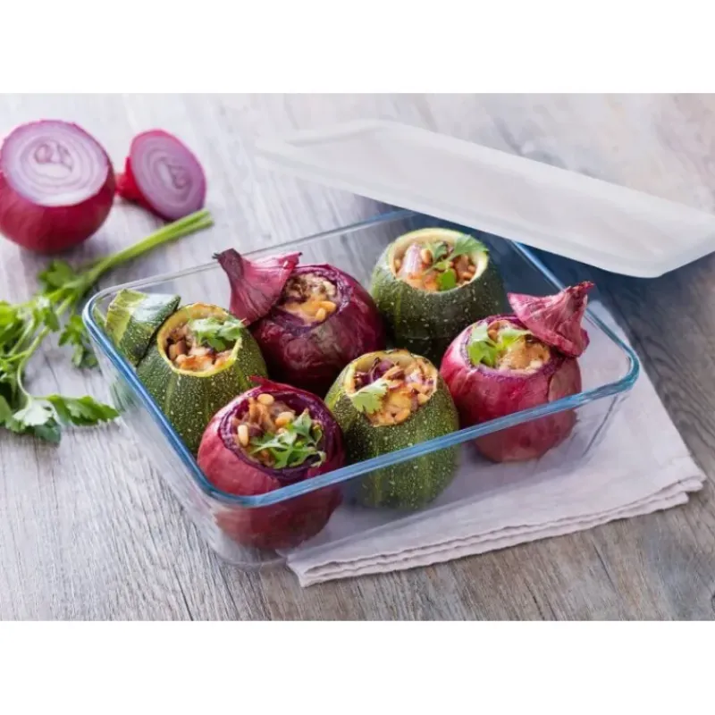 PYREX Boîte de Conservation en Verre Rectangulaire 25 x 20 cm 2,6 L Cook & Store* Conservation