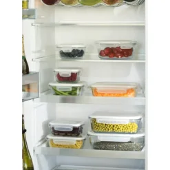 PEBBLY Boîte de Conservation en Verre Rectangle 1,2 L* Plat De Cuisson|Conservation