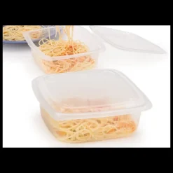 CUISINEADDICT Boîte Plastique avec Couvercle 375 ml 12,3 x 11,4 cm x H 6,6 cm (x50) Ondipack* Conservation