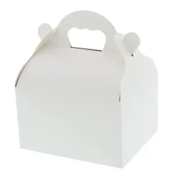 CUISINEADDICT Boîte Pâtissière Blanche avec Poignées - 20 x 18 x H 7 cm - (x50)* Emballage Alimentaire