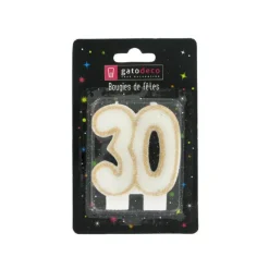 GATODECO Bougie Anniversaire 30 ans Gatodéco* Décoration Gâteau