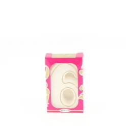 CUISINEADDICT Bougie anniversaire chiffre 6 blanche avec filet doré* Décoration Gâteau