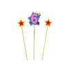GATODECO Bougie Chiffre 6 avec 2 bougies étoiles Gatodéco* Décoration Gâteau