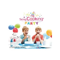 SCRAPCOOKING Bougie Chiffre 0 Blanche à Etoiles Multicolores* Décoration Gâteau