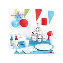 SCRAPCOOKING Bougie Chiffre 8 Blanche à Etoiles Multicolores* Décoration Gâteau