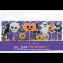 SCRAPCOOKING Bougie Halloween x8* Décoration Gâteau
