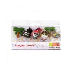 SCRAPCOOKING Bougies d'anniversaire ''Pirate'' (x8)* Décoration Gâteau