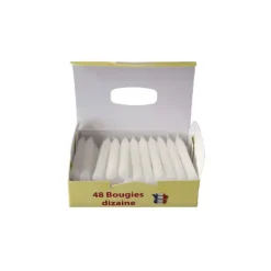 CUISINEADDICT Bougies d'anniversaire torsadées blanches (x48)* Décoration Gâteau