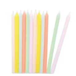 SCRAPCOOKING Bougies Longues Pastel 12 cm (x12)* Décoration Gâteau