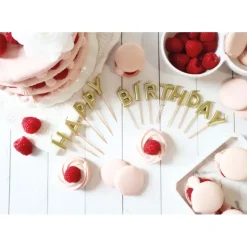 SCRAPCOOKING Bougies "Happy Birthday" Dorées* Décoration Gâteau