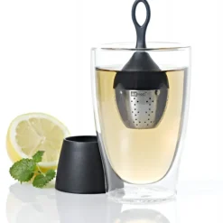 ADHOC Boule à Thé avec Support Noir Ø 4 cm x H 12,5 cm* Vaisselle