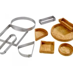 MALLARD FERRIERE Cadre à Tarte Carré Inox Perforé 8.5 cm H.2 cm* Cercle À Patisserie