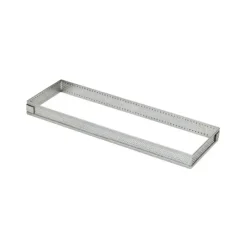 MALLARD FERRIERE Cadre à Tarte Rectangle Inox Perforé 30x11 cm H.2 cm* Cercle À Patisserie