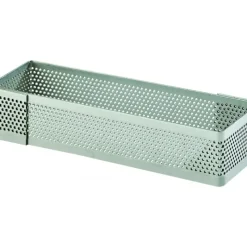 MALLARD FERRIERE Cadre à Tarte Rectangle Inox Perforé 11x3.5 cm H.2 cm* Cercle À Patisserie