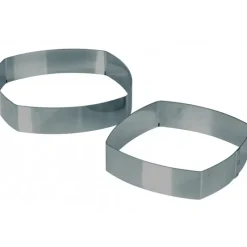 MALLARD FERRIERE Cadre Pâtisserie Carré Bombé Inox 20 cm x H 4.5 cm Mallard Ferrière* Cercle À Patisserie