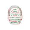 HOUSE OF MARIE Caissette à Cupcake Merry Christmas Vert et Rouge Ø 5 cm (x50)* Moules En Papier